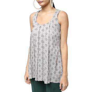 Grey printed cotton cotton-kurtis 3