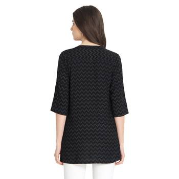 Black printed rayon ethnic-kurtis 2