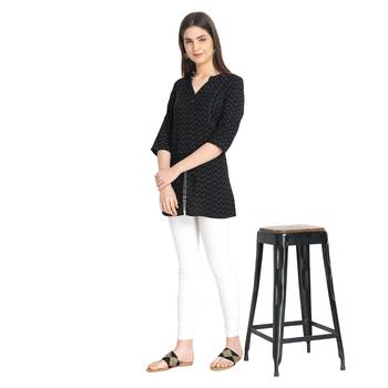 Black printed rayon ethnic-kurtis 4