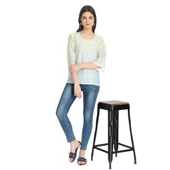Ivory printed cotton silk ethnic-kurtis 3