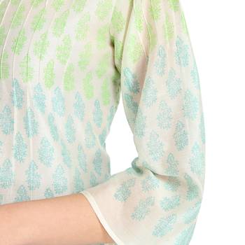 Ivory printed cotton silk ethnic-kurtis 4