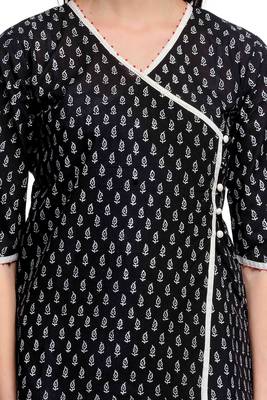 Black printed cotton georgette-kurtis 3