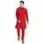 Red plain dupion silk kurta-pajama