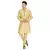 Gold plain dupion silk kurta-pajama