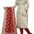 Beige floral print brocade salwar