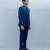 LAPIS LAZULI SHORT INDO WESTERN JACKET SET