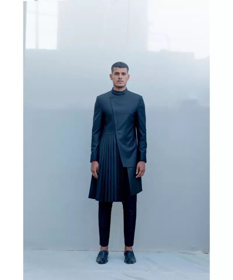STYGIAN LONG INDO WESTERN JACKET SET