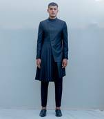 Stygian Long Indo Western Jacket Set