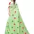 Green embroidered polycotton saree with blouse