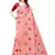 Pink embroidered polycotton saree with blouse