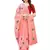 Pink embroidered polycotton saree with blouse