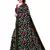 Black embroidered polycotton saree with blouse