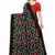 Black embroidered polycotton saree with blouse