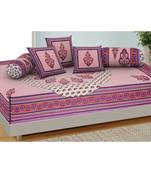 AJ Home Traditional Jaipuri 100% Cotton Diwan Set (Set of 6)