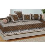 AJ Home Traditional Jaipuri 100% Cotton Diwan Set (Set of 6)