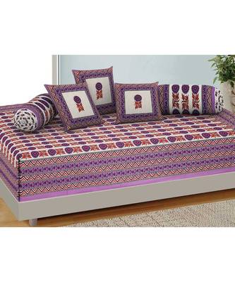 AJ Home Traditional Jaipuri 100% Cotton Diwan Set (Set of 6) 1