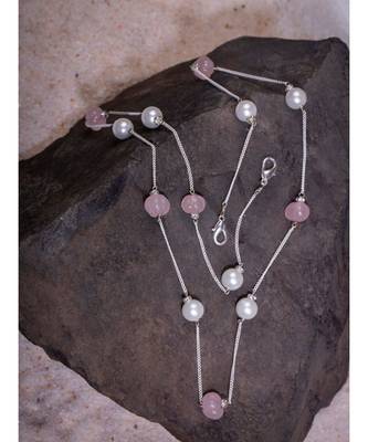 Lush White and Pink Multipurpose Mask Chain 3