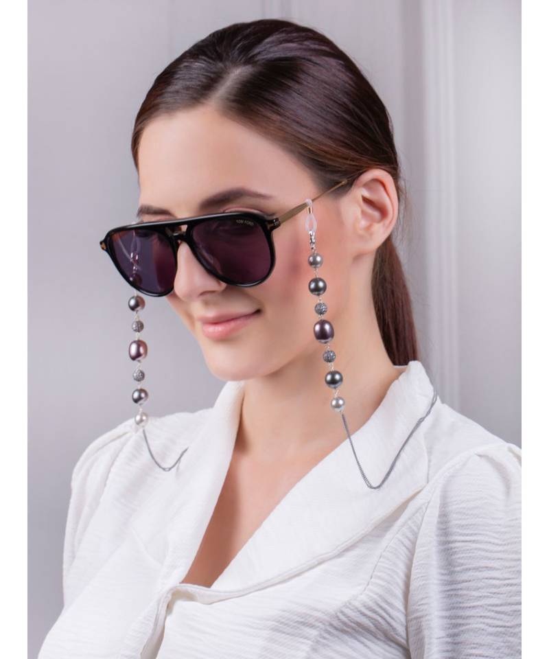 Plush Grey Multipurpose Mask Chain