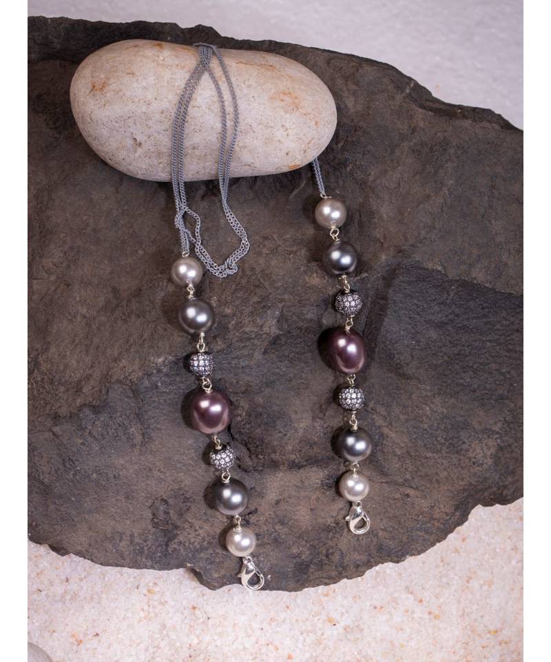 Plush Grey Multipurpose Mask Chain