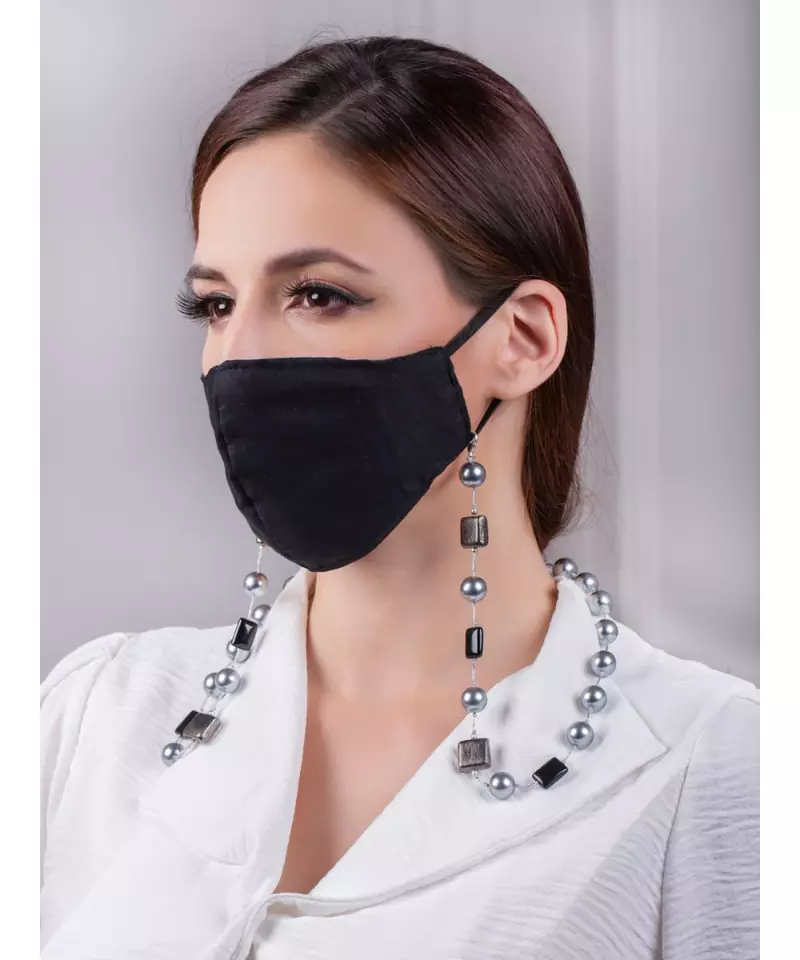 Durable Black and Grey Multipurpose Mask Chain