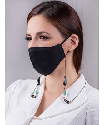 Deluxe Green and Black Multipurpose Mask Chain 1