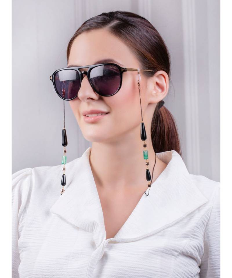 Deluxe Green and Black Multipurpose Mask Chain