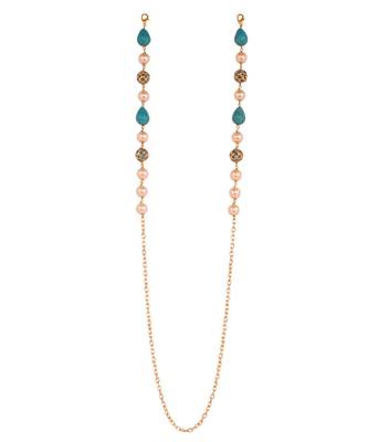 Stunning Off-white, Blue and Golden Multipurpose Mask Chain 5