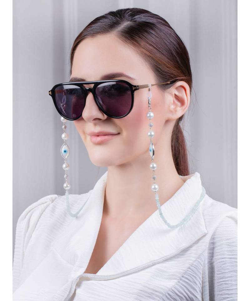 Luscious Blue and White Multipurpose Mask Chain