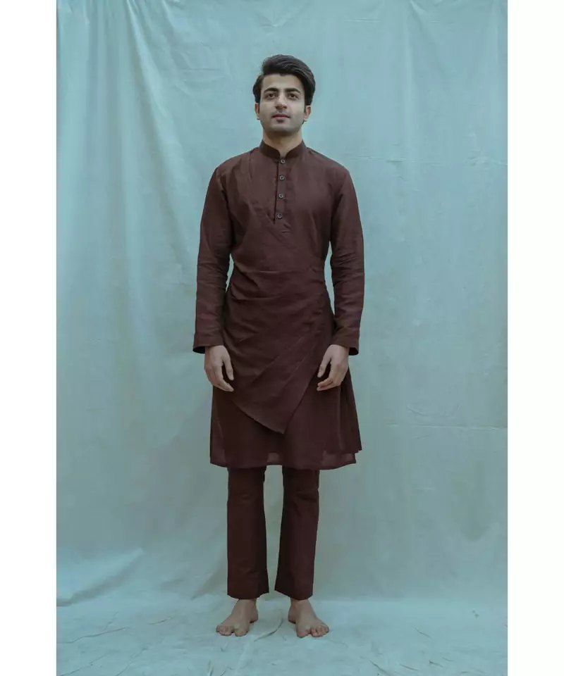 Brown Kurta and Pants