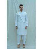 Cotton X Linen White Kurta And Pants