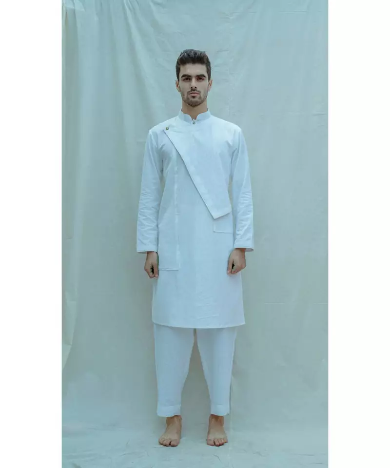 White kurta and pants