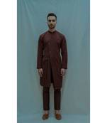 Brown Warrior Kurta Set And Pants
