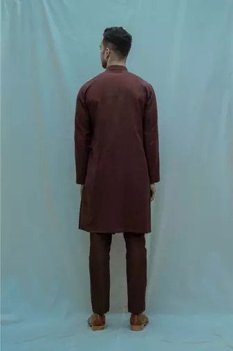 Brown Warrior Kurta Set And Pants