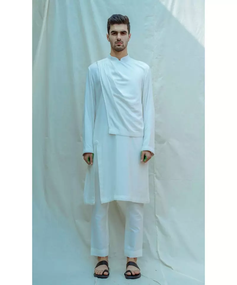 White kurta and pants