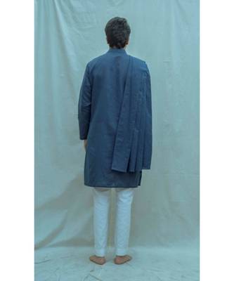 Royal Blue Kurta And White Pants 2