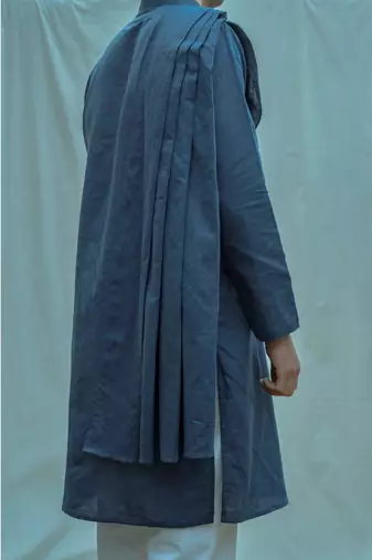 Royal Blue Kurta And White Pants