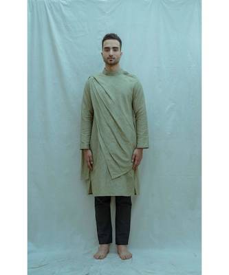 Nature Green Kurta And Black Pants 1