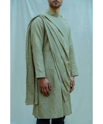 Nature Green Kurta And Black Pants 3