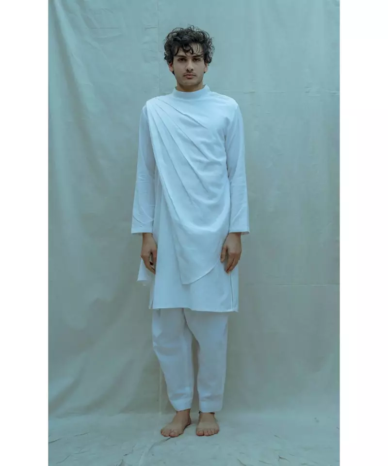White kurta and pants
