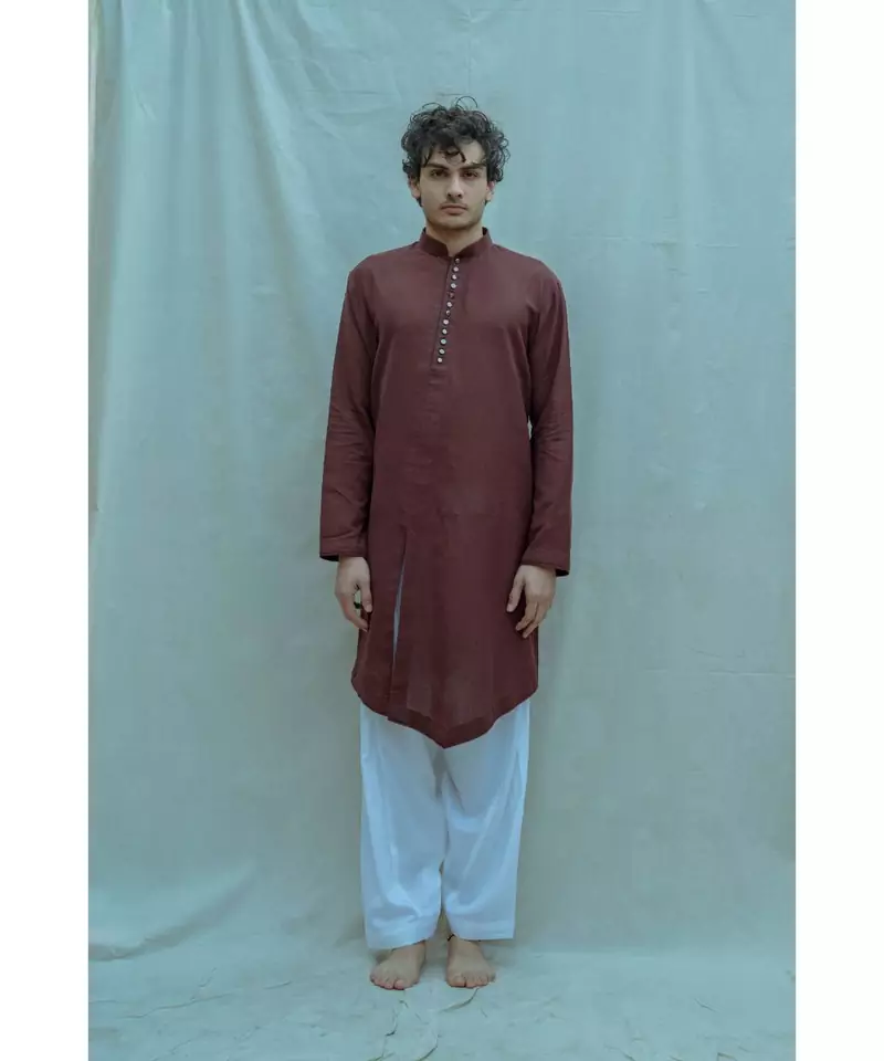 Brown Kurta and Patiala Salwar