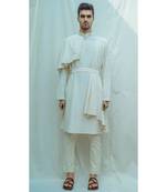 Cotton X Linen Cape Style Kurta Set