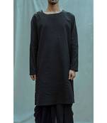 Black Kurta And Black Dhoti