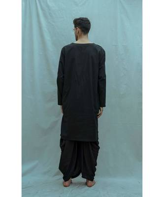 Black Kurta And Black Dhoti 2
