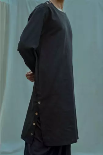 Black Kurta And Black Dhoti