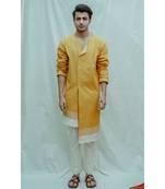 Mustard Kurta and Off white Pants