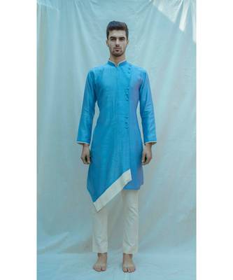 Sea Blue kurta and pants 1