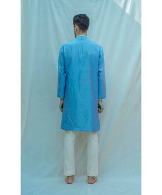 Sea Blue kurta and pants 2