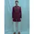 Wine color  Achkan with White kurta and white pants