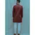 Rust color  Achkan with White kurta and white pants