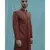 Rust color  Achkan with White kurta and white pants
